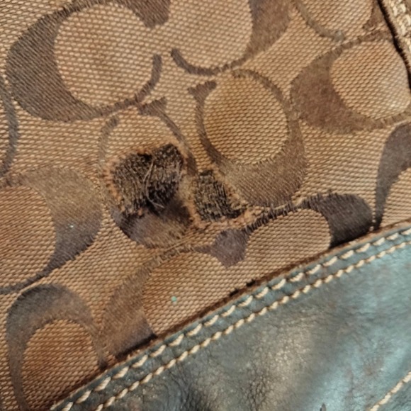 Coach Large Signature Logo Bucket Purse Shoulder Bag & Wallet Retro - Picture 6 of 16